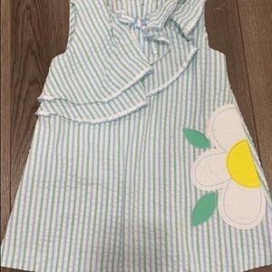 Seer sucker and flower dress